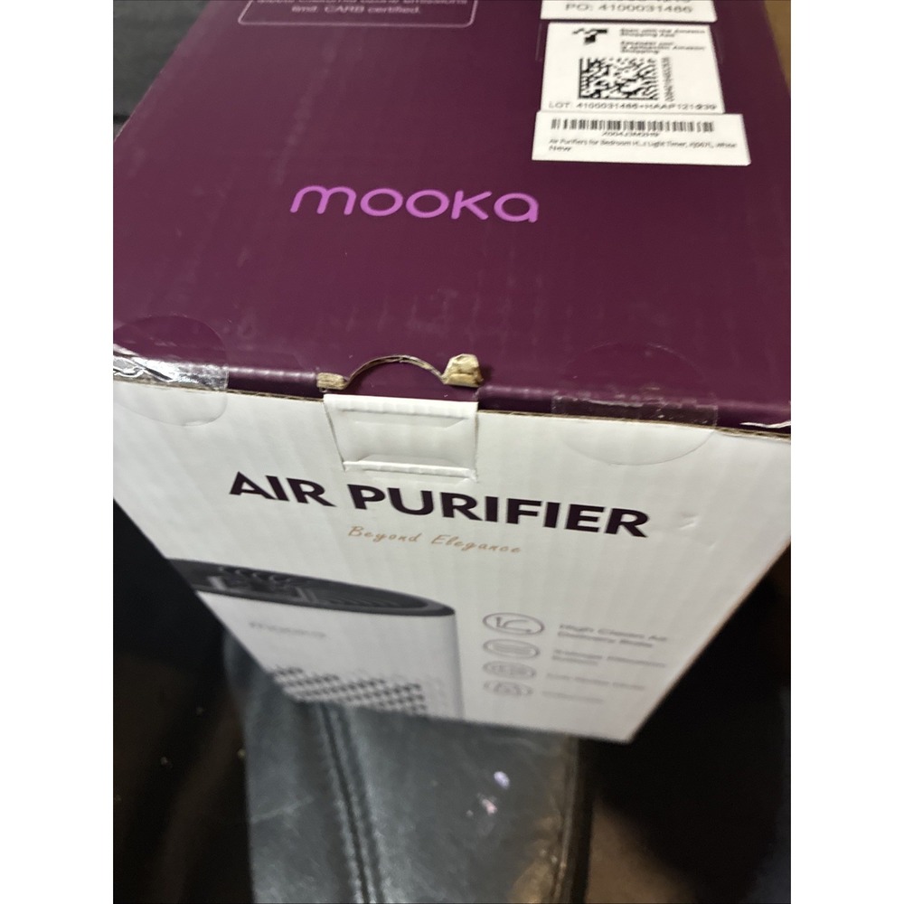 MOOKA KJ067L Portable Air Purifier Gray 3-Stage Child Lock Quiet 70 sq ft Dorm - Picture 3 of 4